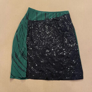 Sachin + Babi Sequin and Silk Mini Skirt Size 8
